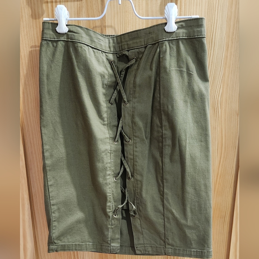 William Rast Military Olive Skirt